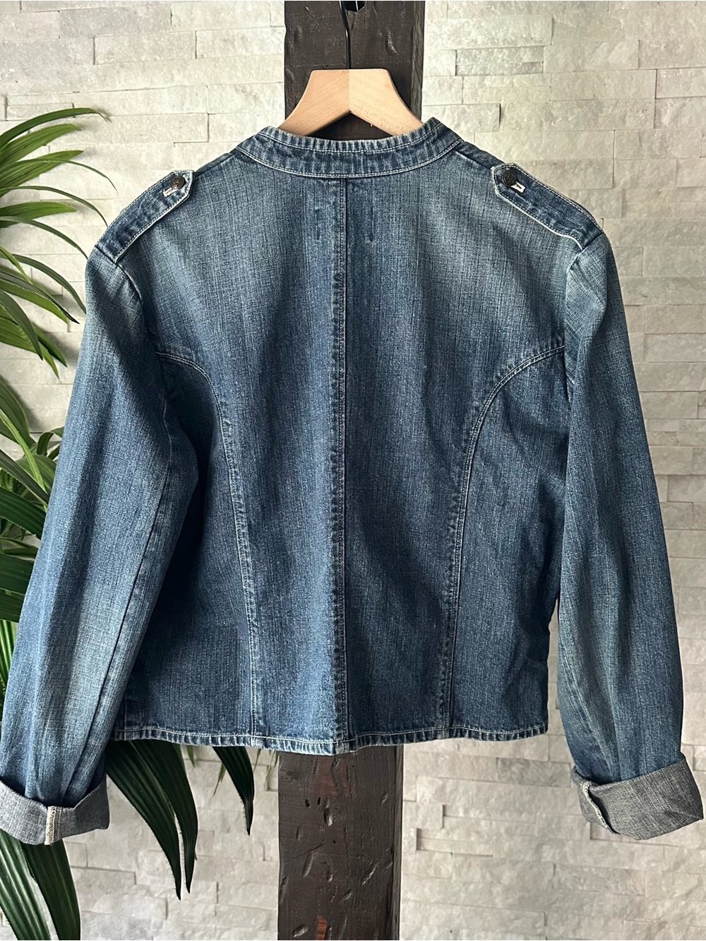 Ralph Lauren Polo Jeans Co. Blue Denim Military Style Vintage Jacket XL - Picture 7 of 7